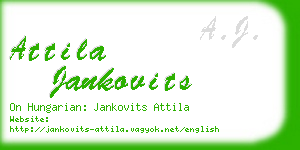 attila jankovits business card